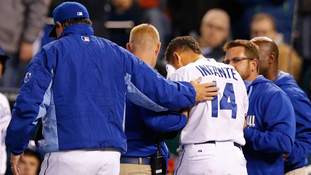 Royals wait to hear about Infante's injury, ponder possible roster moves